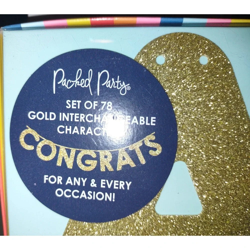 Party Decoration Gold Customized Garland HAPPY NEW YEAR/Birthday/Congratulations